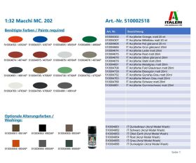 ITALERI 1:32 Macchi MC. 202 / 510002518