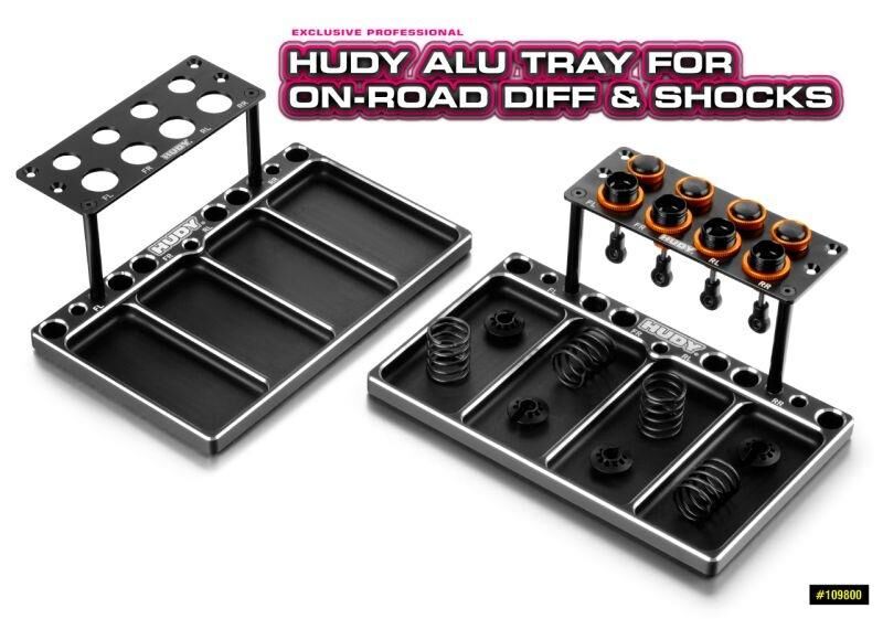 HUDY Alu Schale für On Road Diff & Dämpfer / HUD109800