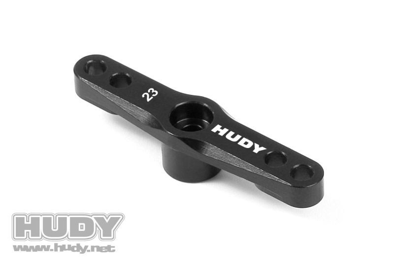 HUDY ALU THROTTLE SERVO HORN KO PROPO, SANWA 2-HOLE 23T / HUD293504
