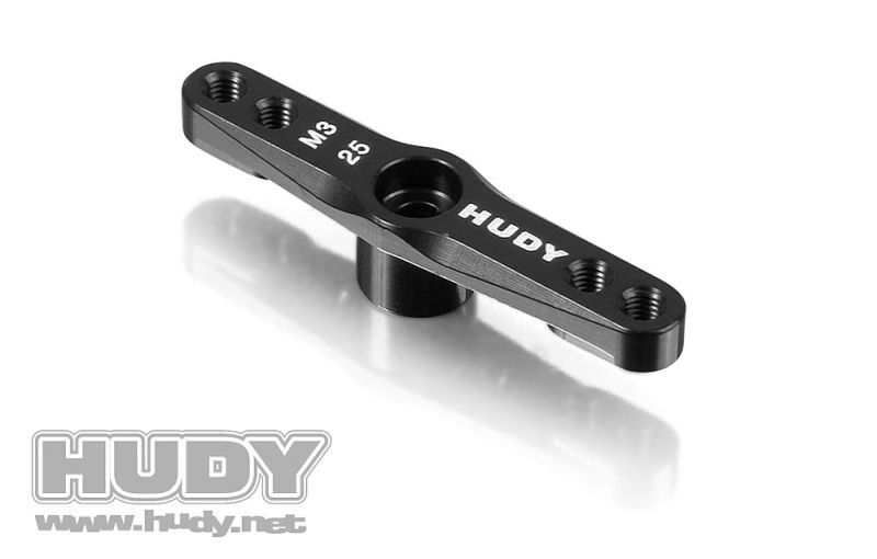 HUDY ALU THROTTLE SERVO HORN FUTABA, SAVÖX 2-HOLE 25T V2 / HUD293509