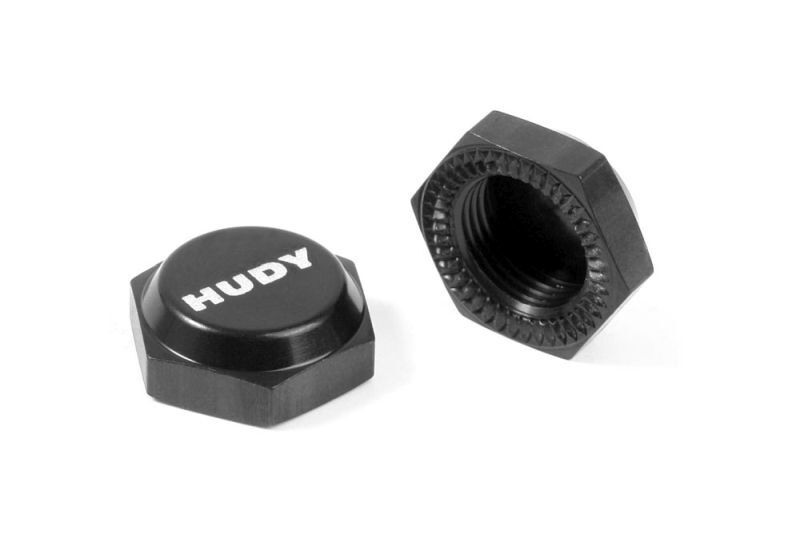 HUDY Alu Radmutter mit Cover-Ribbed (2) / HUD293560