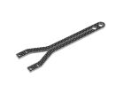 XRAY X4G23 GRAPHITE UPPER DECK SPLIT FRONT 2.0MM / XRA301077