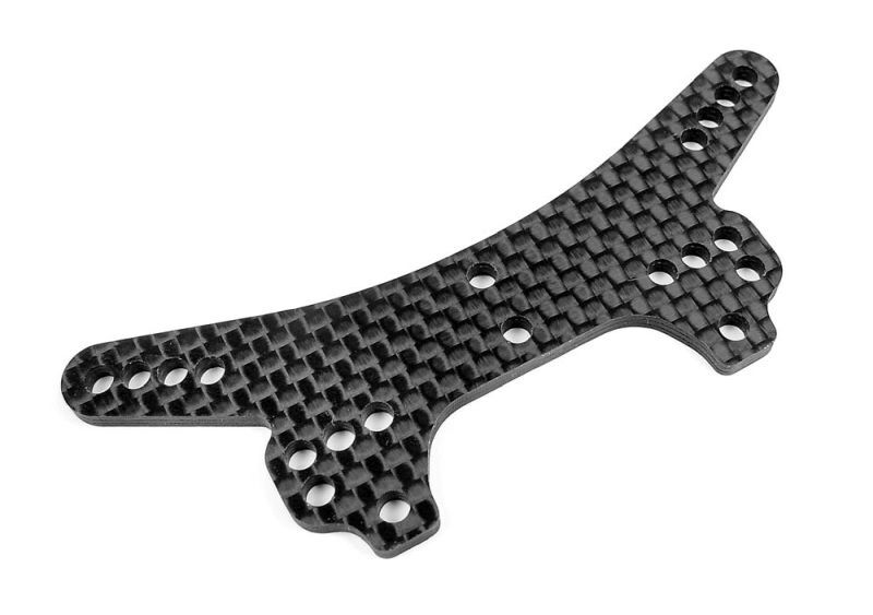 XRAY Dämpferbrücke für Moosgummireifen, vorne, Kohlefas / XRA302095