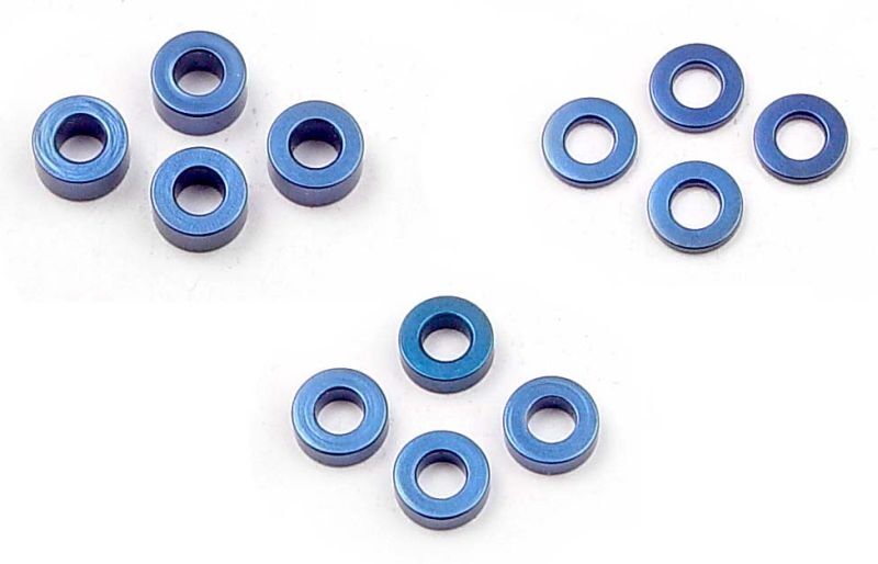 XRAY Unterlegscheibenset (1,0mm, 2,0mm, 3,0mm), Alu (10) / XRA303121
