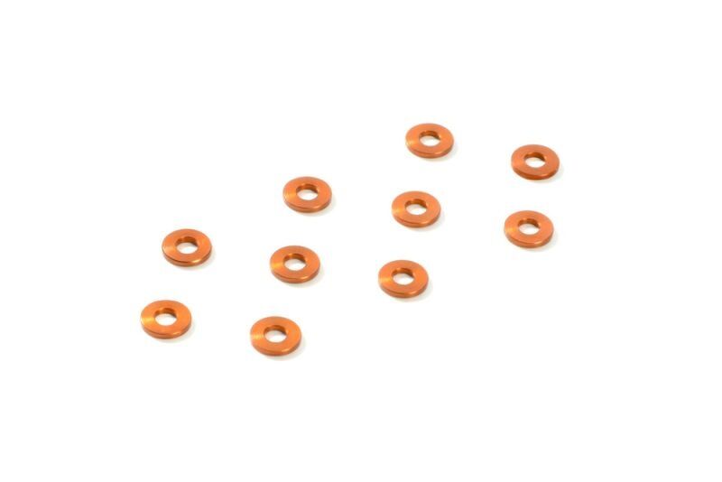 XRAY Alu Schimscheiben 3 x 7 x 1.0mm orange (10) / XRA303136-O