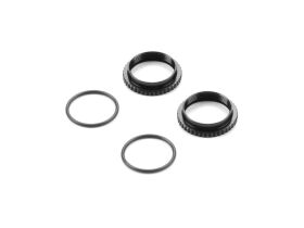 XRAY XLP ALU SHOCK ADJUSTABLE NUT BLACK (2) / XRA308046-K
