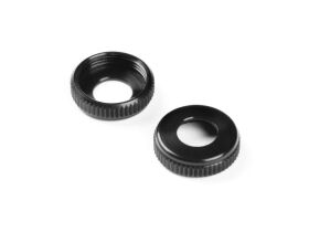 XRAY XLP ALU CAP FOR SHOCK BODY BLACK (2) / XRA308328-K