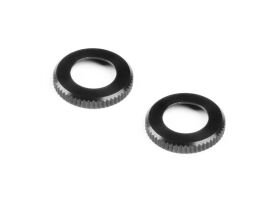 XRAY XLP ALU SHOCK CAP-NUT BLACK (2) / XRA308355-K