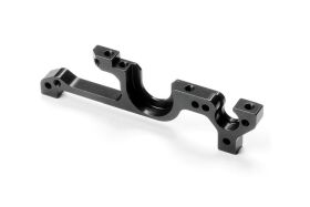 XRAY Alu Bulkhead vorne unten schwarz SWISS 7075 T6 links...