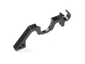 XRAY ALU LOWER BULKHEAD REAR LEFT BLACK SWISS 7075 T6 /...