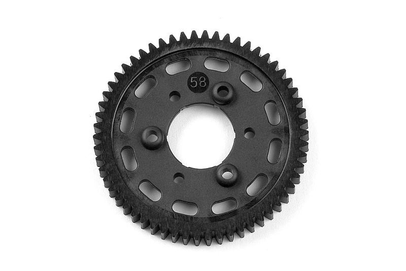 XRAY Zweigang-Zahnrad 58Z (1ter Gang), Kohlefaser / XRA335658