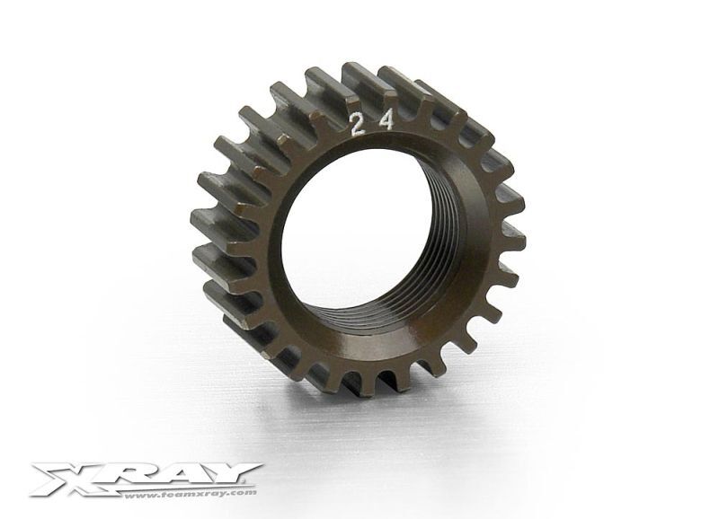 XRAY XCA Kupplungsritzel 24Z (2ter Gang), 7075 T6 Alu / XRA338524