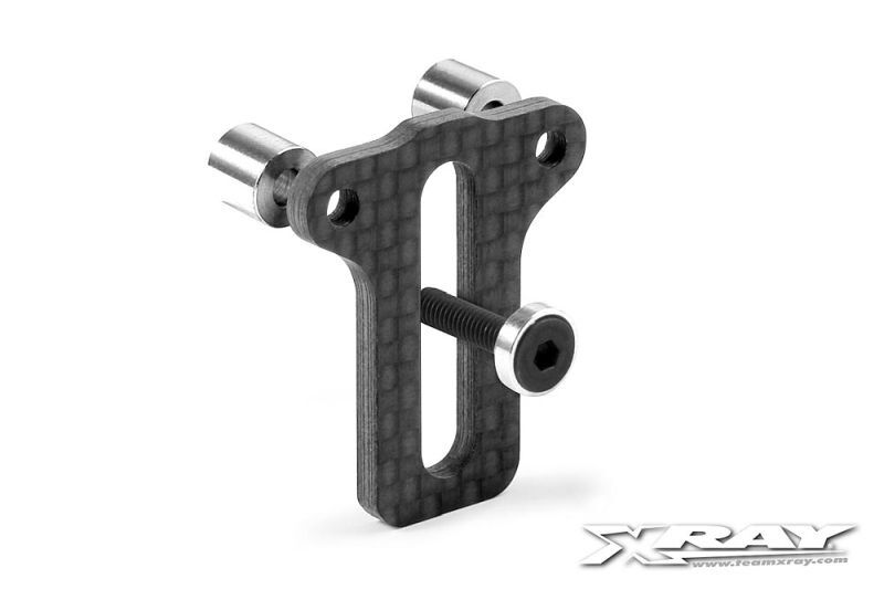XRAY Halter für Brücke hinten mitte Kohlefaser / XRA341381