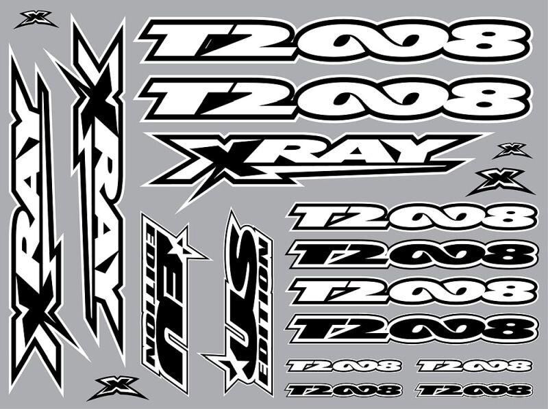 XRAY Karosserieaufkleber T2008 Weiss / XRA397323