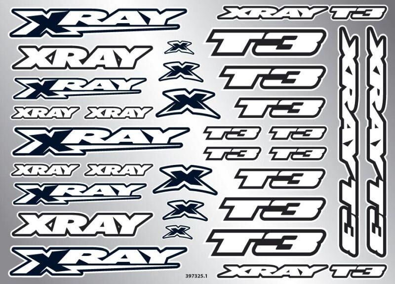 XRAY Karosserieaufkleber T3 Weiss / XRA397325