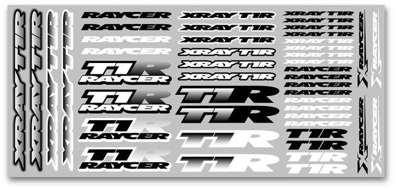 XRAY Karosserieaufkleber T1R Weiss / XRA397330
