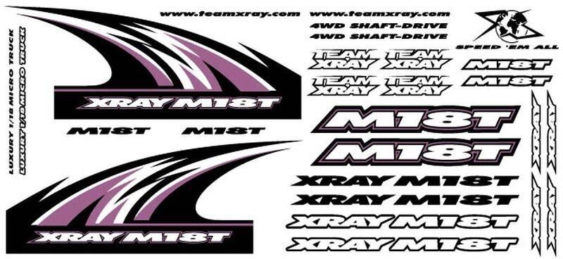 XRAY Karosserieaufkleber M18T Weiss / XRA397341