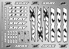 XRAY Karosserieaufkleber RX8 Weiss / XRA397360