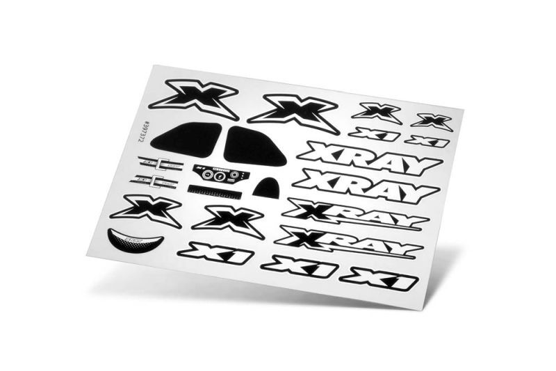 XRAY X10 Dekorbogen Set weiß / XRA397372