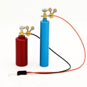 H-SPEED Deko 1/10 NOS / O2 Flaschen Metall blau/rot /...