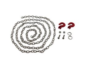 H-SPEED Deko 1/10 Abschleppkette 890mm mit roten Haken /...