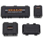 H-SPEED Deko 1/24 Werkzeug- und Transportkisten Set schwarz (4teilig) / HSPY053