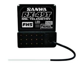 SANWA Receiver RX-49-T 4 chanels 2,4GHZ FH5 SXR...