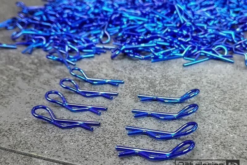 BittyDesign Body Clips Kit Big scale 1/5 1/7 1/8, 8pcs (4x Left + 4x Right) Blue / BD-BC-88BL