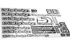 BittyDesign On-Road Decal sheet, 21,5x14,3cm, clear support, black/white printing, fuelproof / BD-DS-215143