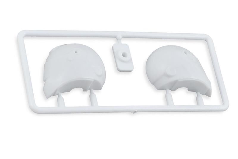 BittyDesign White plastic Helmet for 1/10 F1 body shell [Universal], Type RX / BD-F1-HLM-RX