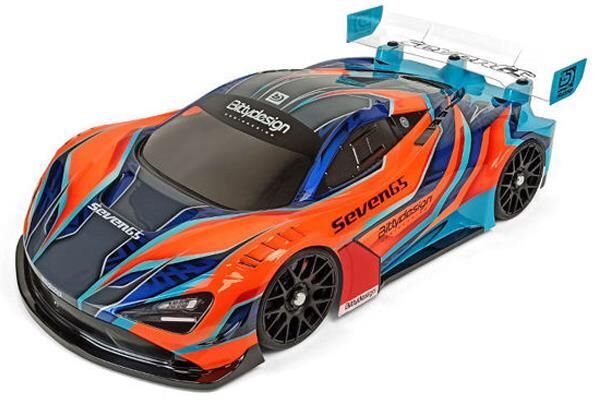 BittyDesign Seven65 1/8 GT clear body 325mm, short wheelbase (SWB), 1mm thick / BD-GT8-S65