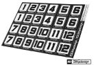 BittyDesign Race Numbers Decal sheet (34x24cm) / BD-RNDS-2415