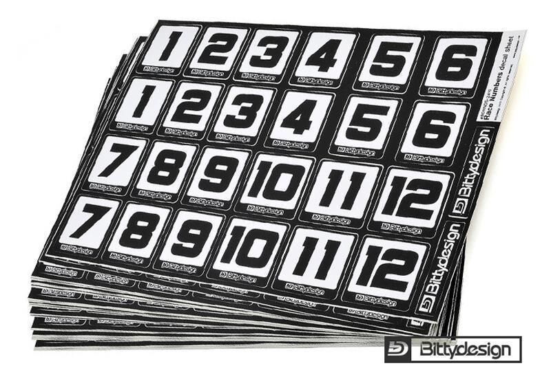 BittyDesign Race Numbers Decal sheet , Club Pack (include 50 sheet) / BD-RNDS-2415-CP