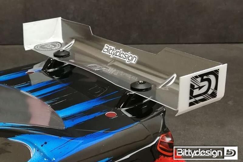 BittyDesign Rear HARD Wing Universal for 190mm 1/10 TC bodies Stock / BD-RW-190STK
