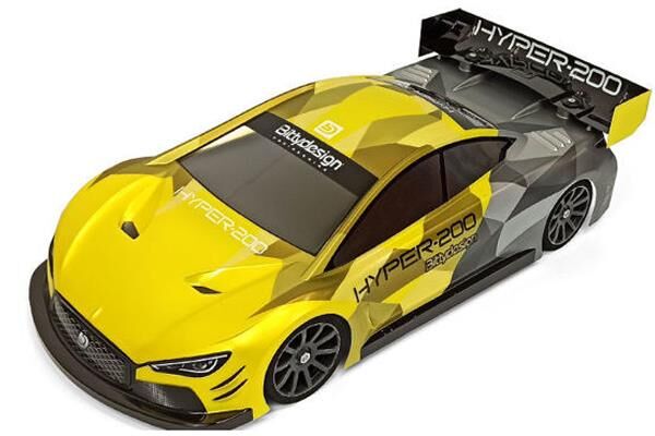 BittyDesign HYPER-200 clear body 1/10 TC 200mm nitro, Light weight / BD-TC-200HYP