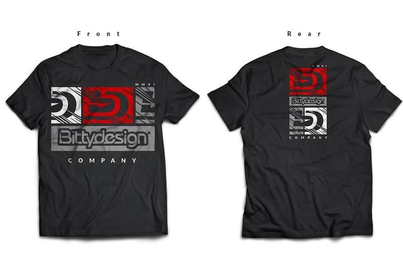 BittyDesign T-shirt Black V2 Factory 2017/18 Collection (size S to XXL) / BD-TS-V21718-B