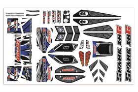 Team Corally Body Decal Sheet Spark XB6 Blue 1 pc /...