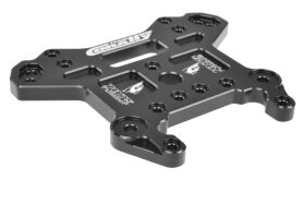 Team Corally Dämpferbrücke KAGAMA vorn Swiss hergestellt 7075 T6 6 mm harteloxiert Schwarz hergestellt In Italy / C-00180-1212