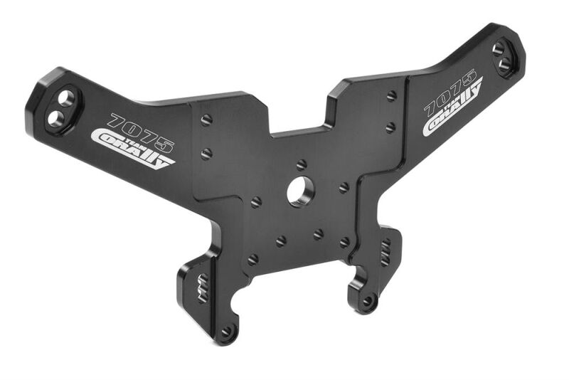 Team Corally Shock Tower Kagama Rear Swiss Made 7075 T6 6mm Hard Anodised Black Made In Italy / C-00180-1213