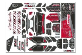 Team Corally Body Decal Sheet Kagama Red 1 pc /...