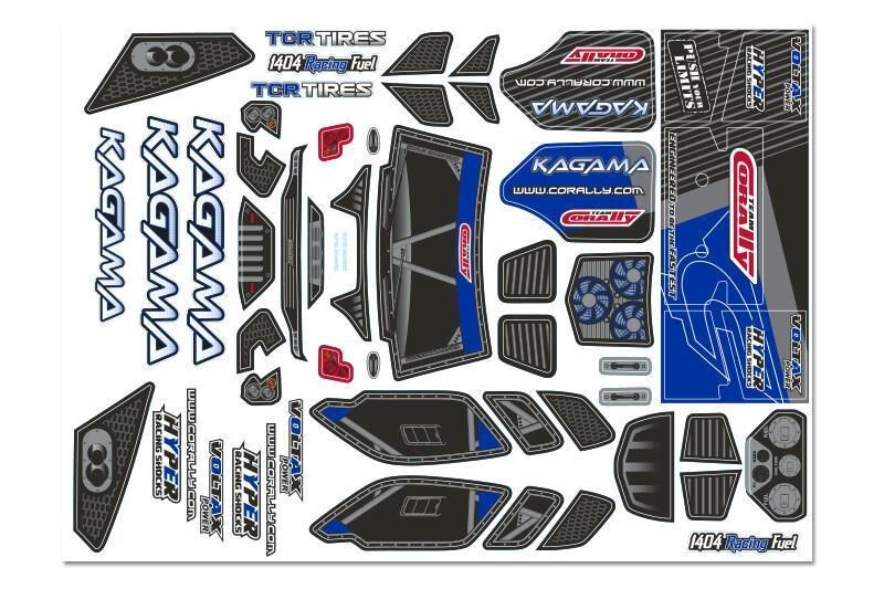 Team Corally Body Decal Sheet Kagama Blue 1 pc / C-00180-981-5