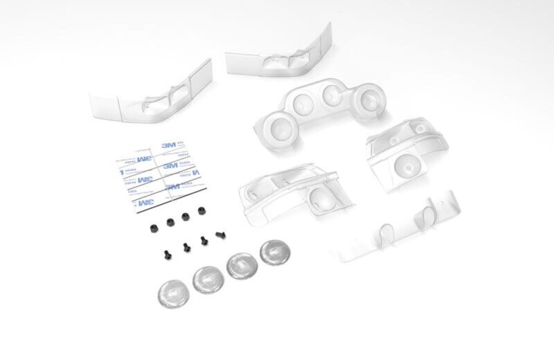 Carisma RC M48S Subaru WRC 1997 Light Buckets Clear Set / CA-16489