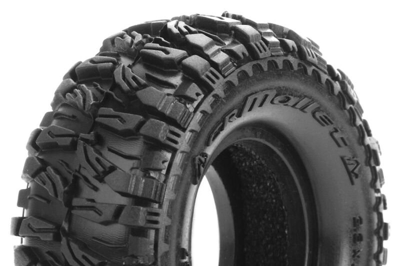 Louise RC CR-MALLET 1-18/1-24 Crawler Tires Super Soft for 1.0 Wheels L-T3367VI / LR-T3367VI