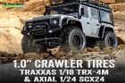 Louise RC CR-Rowdy 1:18/1:24 Crawler Reifen Set verklebt Super Soft Schwarz 1,0 Felgen Hex 7 mm L-T3368VB / LR-T3368VB