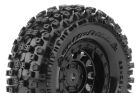 Louise RC CR-UPHILL 1-18/1-24 Crawler Tire Set Mounted Super Soft Black 1.0 Wheels Hex 7mm L-T3369VB / LR-T3369VB