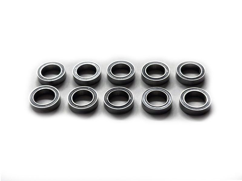 H-SPEED Kugellager 10x15x4, rostfrei, geölt, Gummi Dichtung (10) / HSPB033