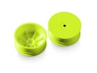 XRAY 2WD FRONT WHEEL AERODISK WITH 12MM HEX YELLOW HARD (2) / XRA329910-Y