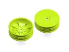 XRAY 2WD FRONT SLIM WHEEL AERODISK WITH NARROW OFFSET YELLOW (2) / XRA329914-Y