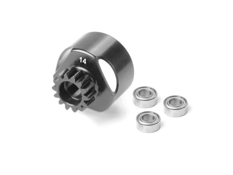 XRAY 3BB CLUTCH BELL 14T LIGHTWEIGHT + 3x BALL-BEARING / XRA358414-L