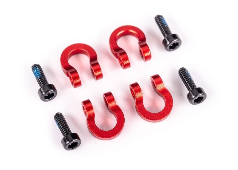 TRAXXAS Bumper D-Rings Alu rot / TRX9734R